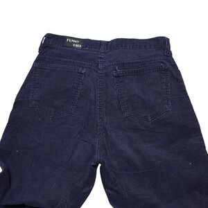 Vintage Funny Girl Pants Womens 29 Blue Corduroy High Rise Straight Leg 70s